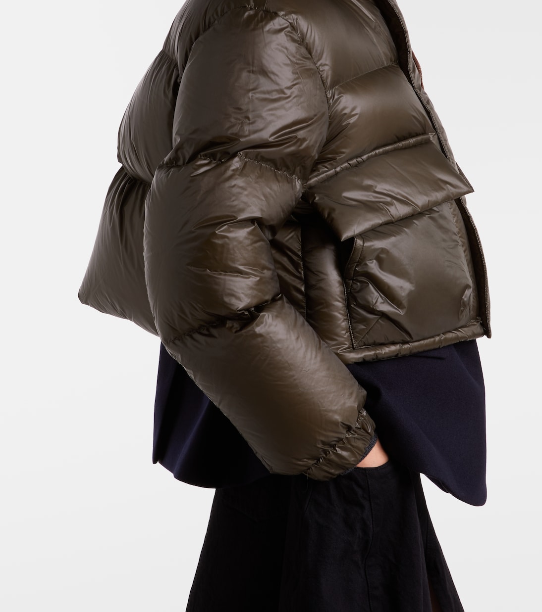 Layered wool down jacket | Sacai