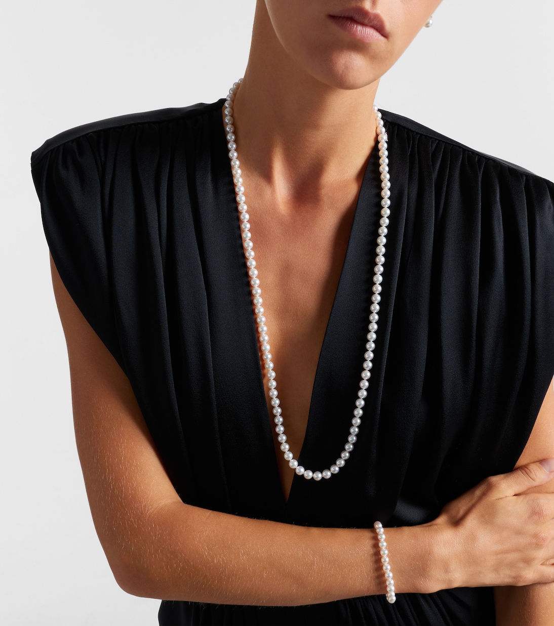 Halskette aus Akoyaperlen mit 18kt Weißgold | Mikimoto