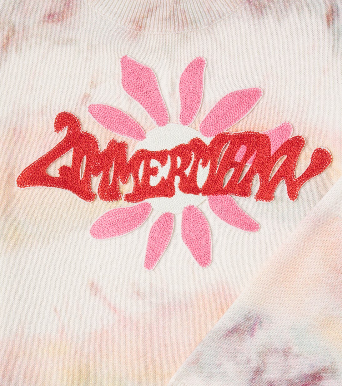 Embroidered tie-dye cotton sweatshirt | Zimmermann Kids