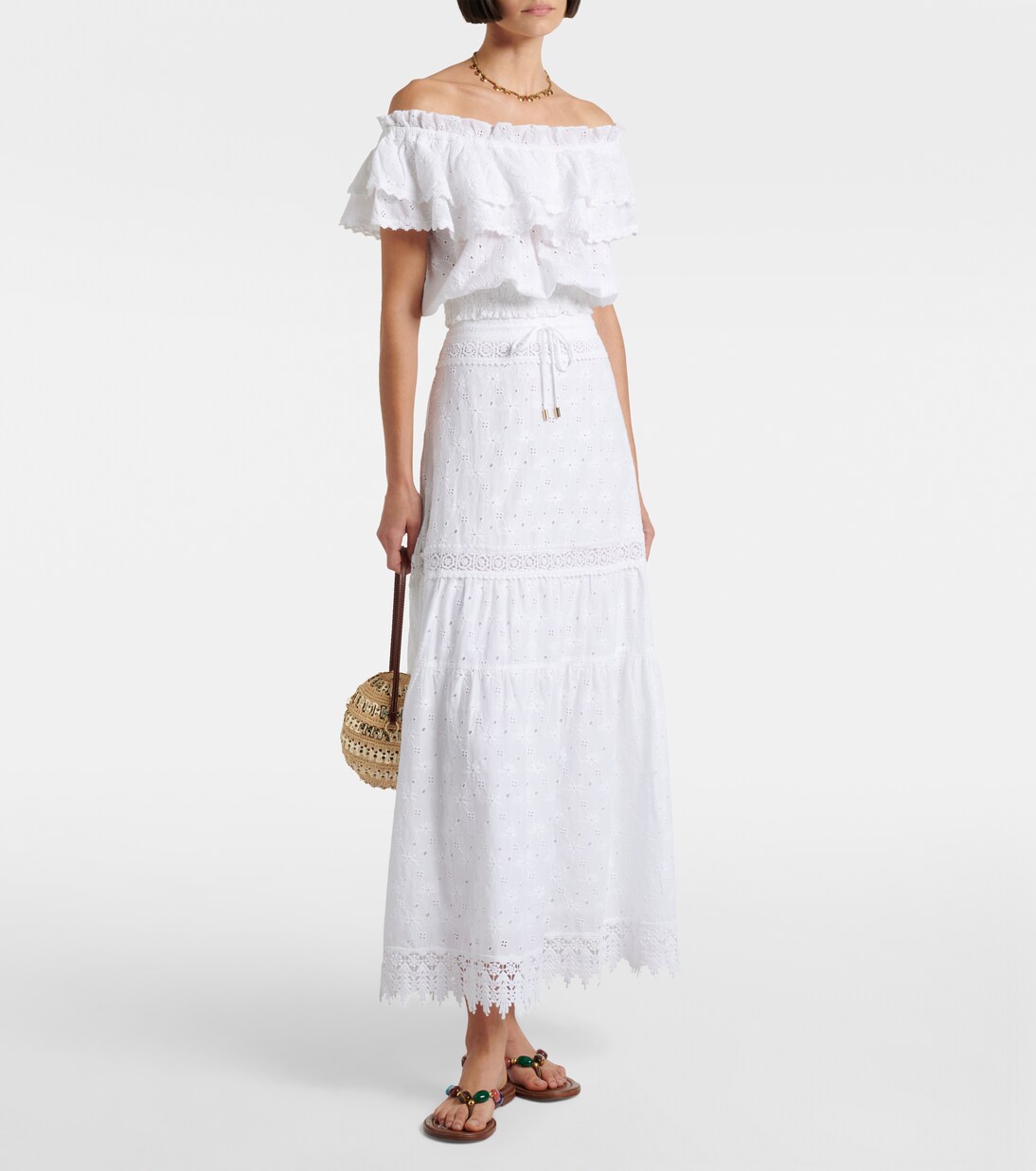 Alessia 코튼 맥시 스커트 | Melissa Odabash