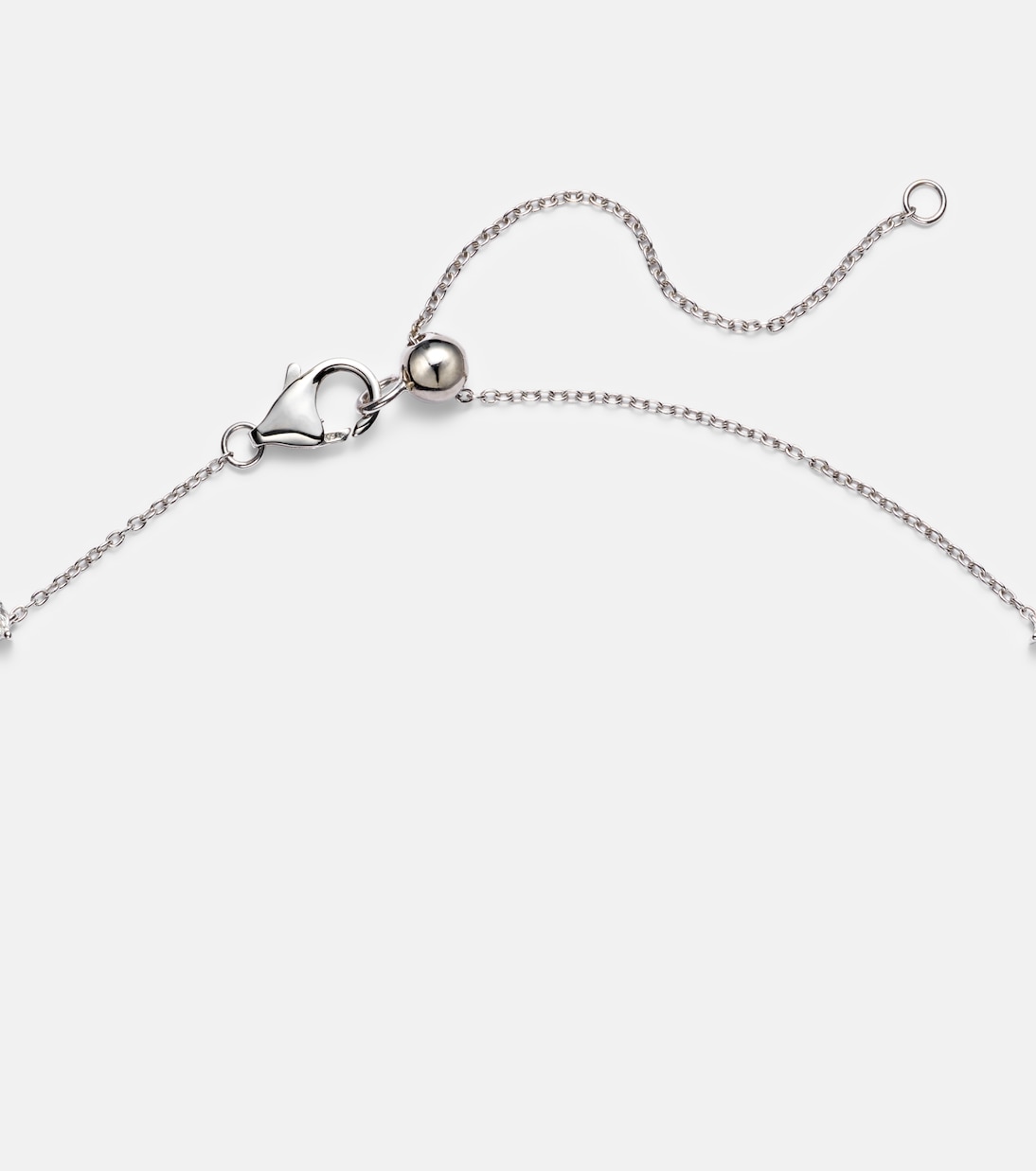 Halskette aus 18kt Weißgold mit Diamanten und Rubinen | Kamyen