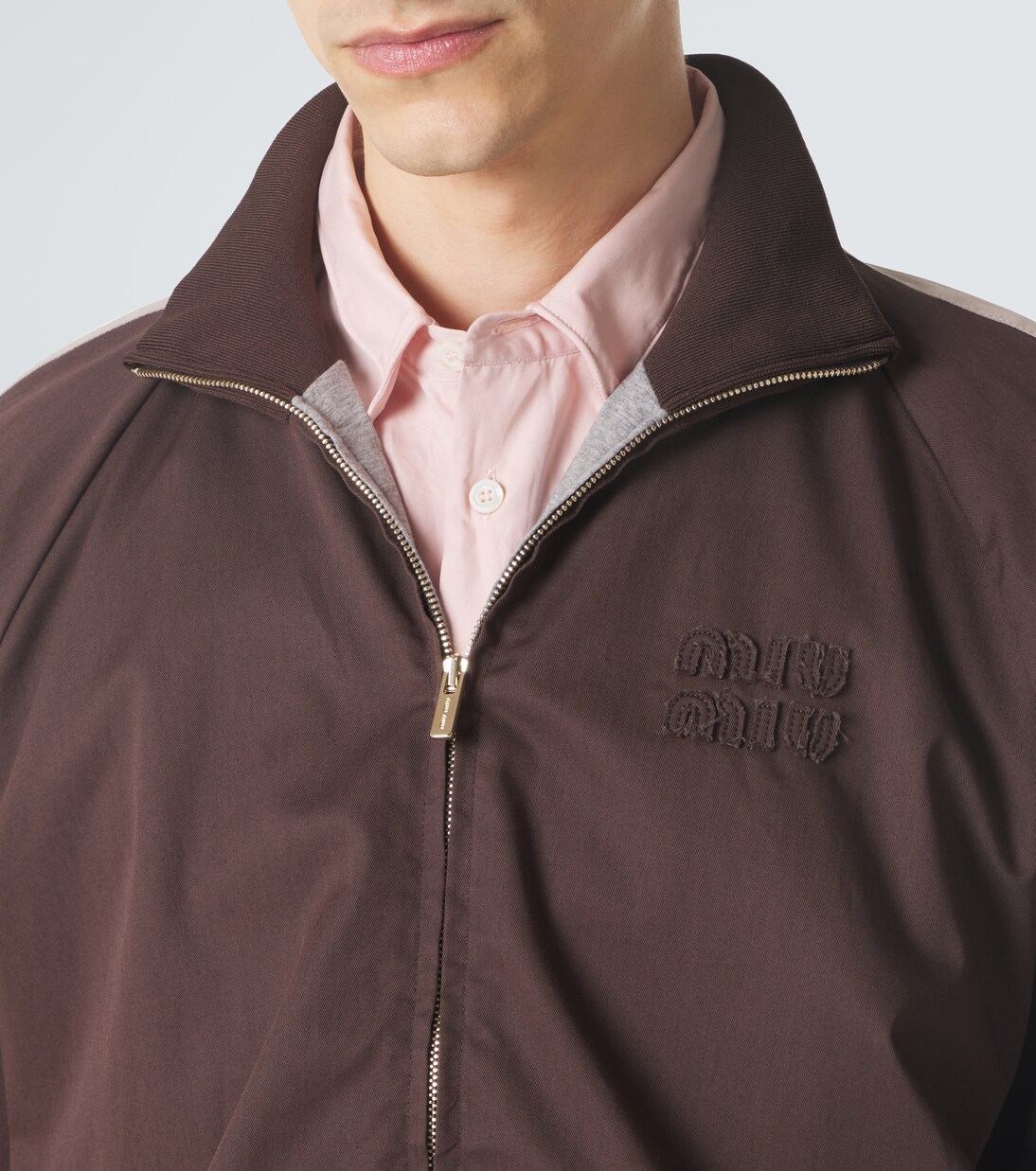 Cotton twill bomber jacket | Miu Miu