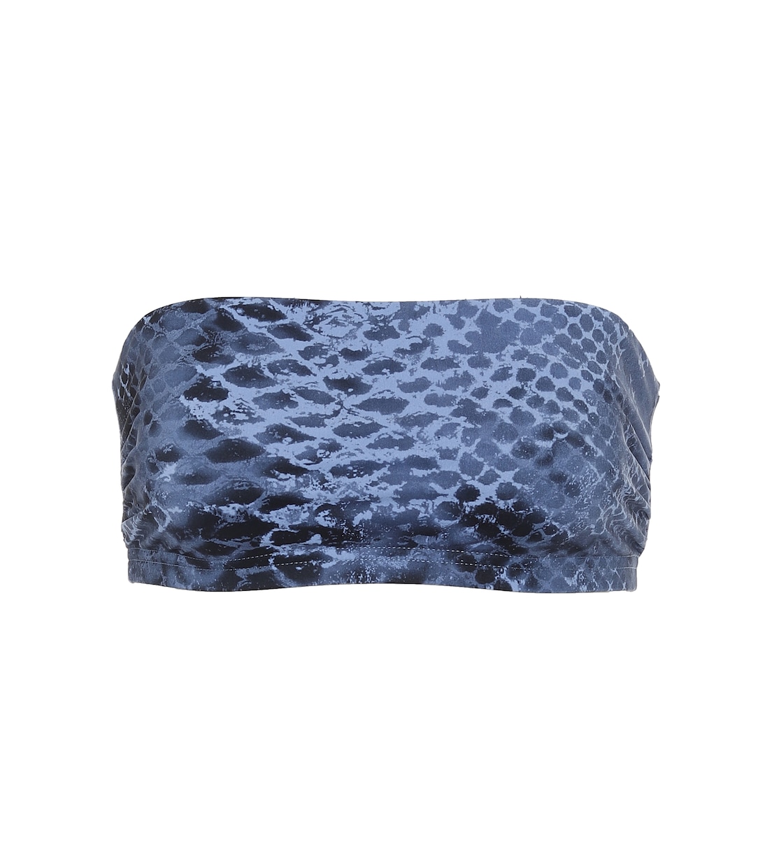 Bree snakeskin-print bandeau bikini top | Karla Colletto