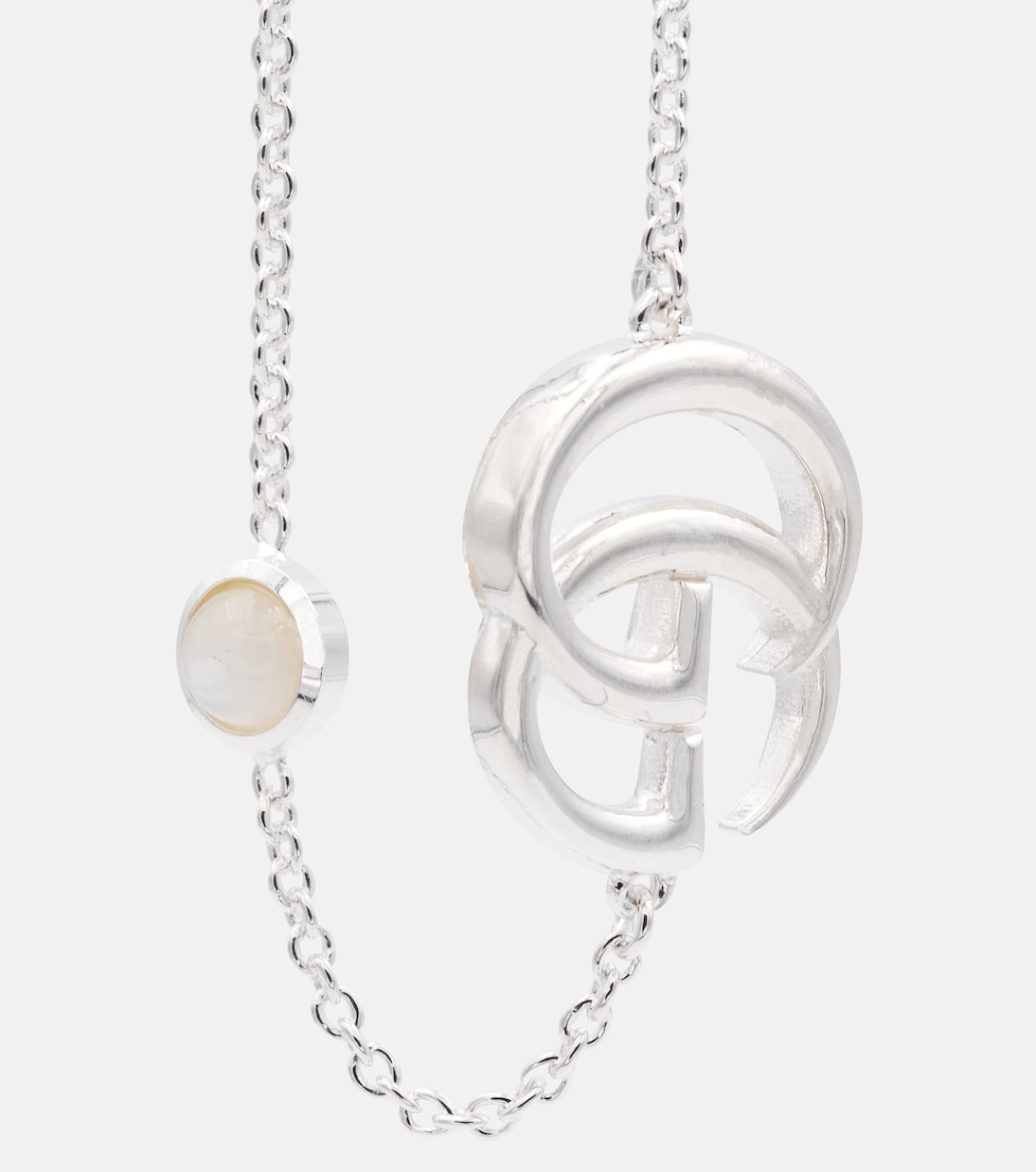 Bracciale in argento sterling GUCCI GG Marmont con dettagli floreali per stile giovane