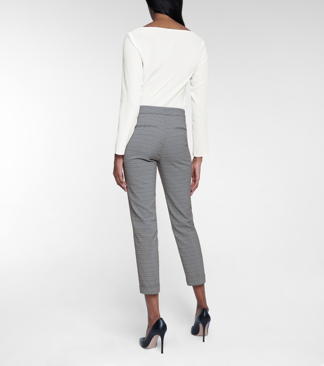 High-rise printed slim pants | Etro