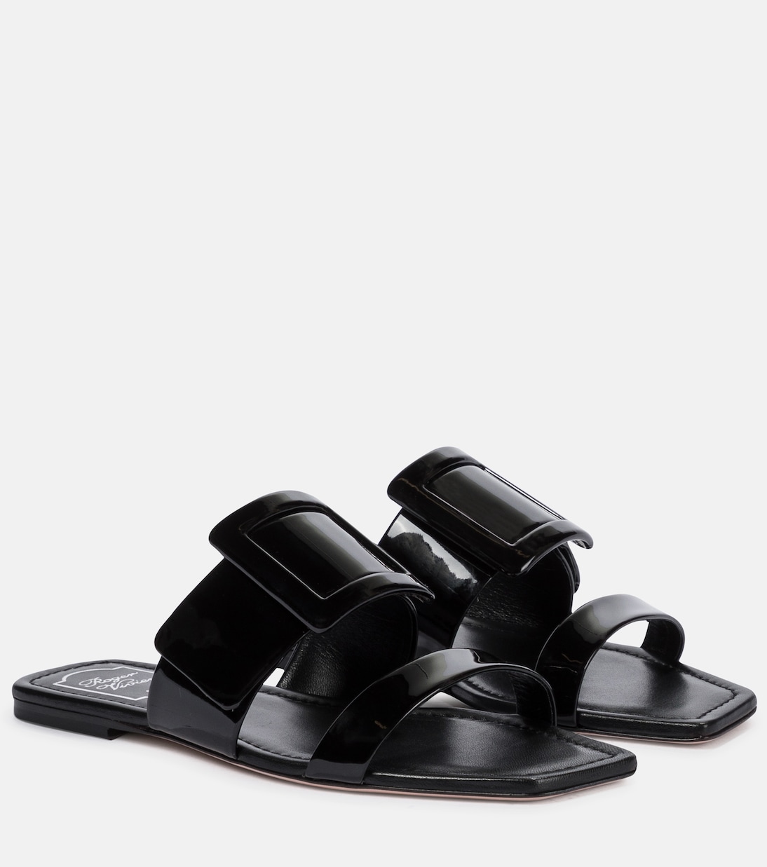 Mules en cuir verni | Roger Vivier