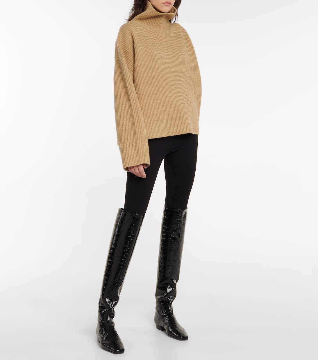 Overknee-Stiefel aus Leder | Toteme