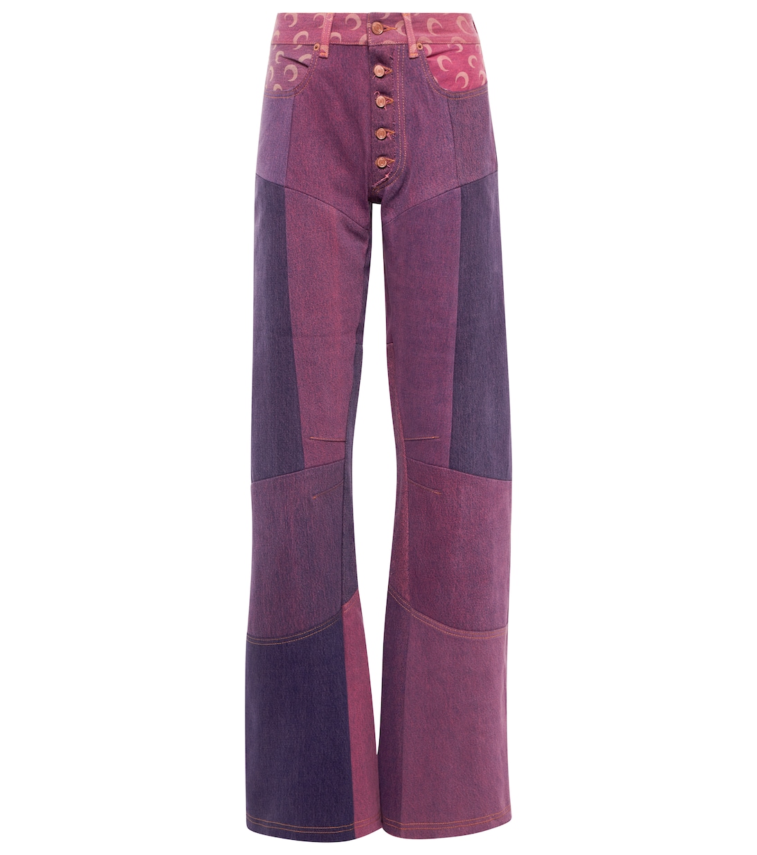 Paneled high-rise wide-leg jeans | Marine Serre
