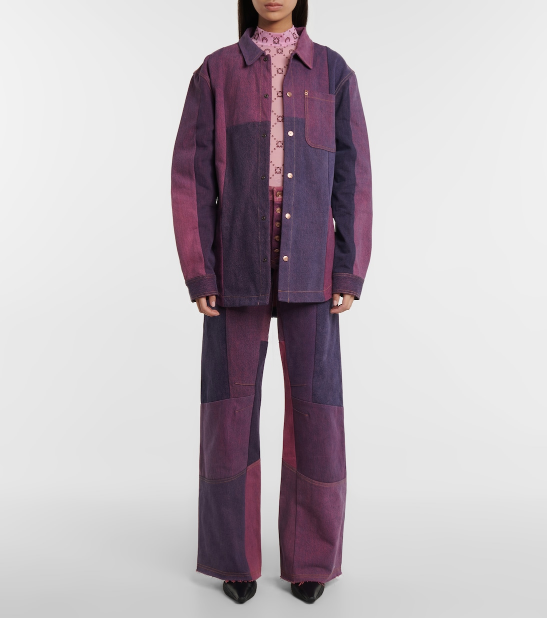 Paneled high-rise wide-leg jeans | Marine Serre