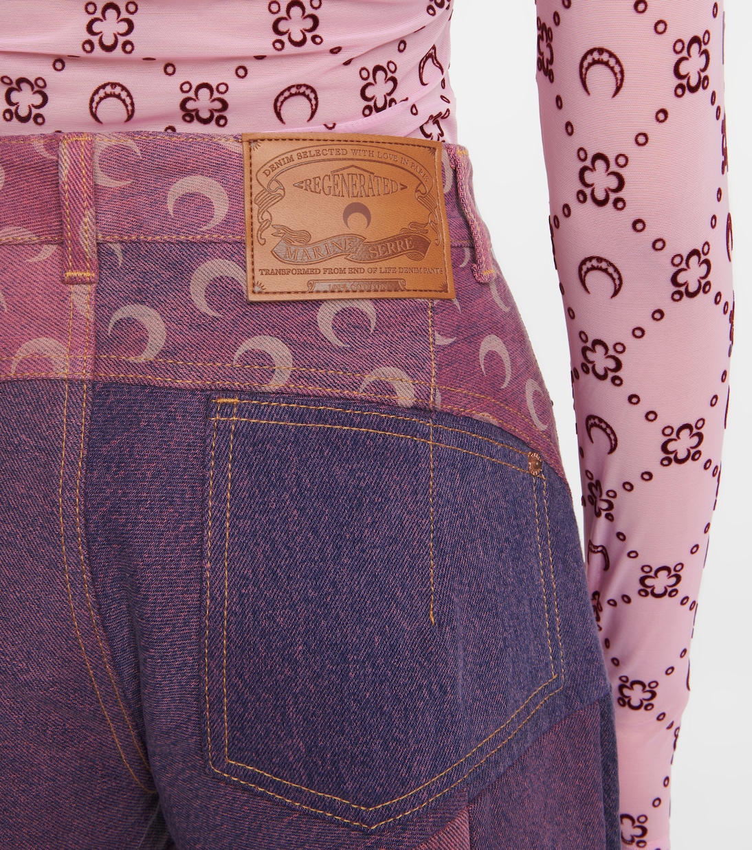 Paneled high-rise wide-leg jeans | Marine Serre