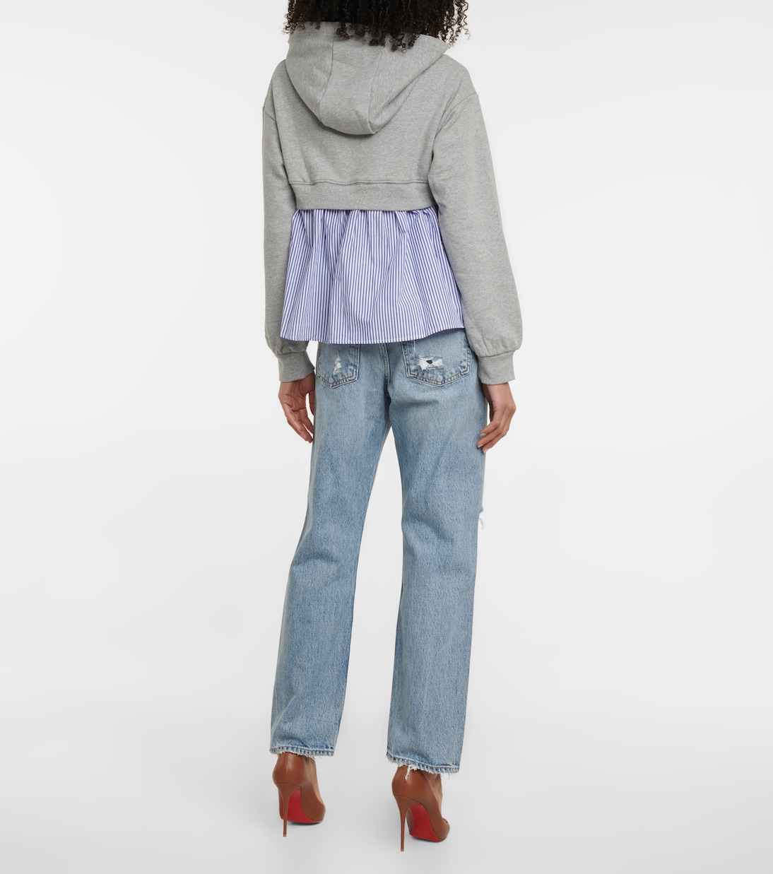 Hockley poplin-paneled hoodie | Veronica Beard