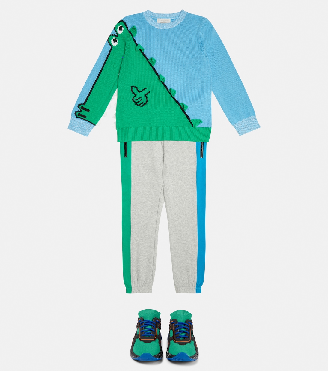 Pullover in cotone con intarsio | Stella McCartney Kids