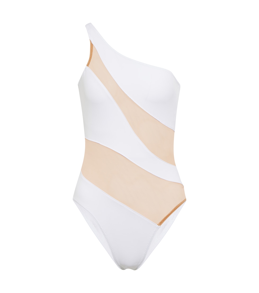 White mesh one piece swimsuit hotsell