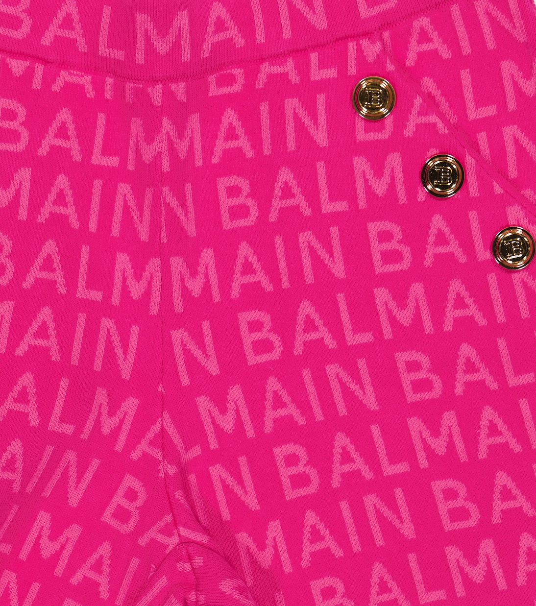 Shorts en jaquard de mezcla de algodón | Balmain Kids