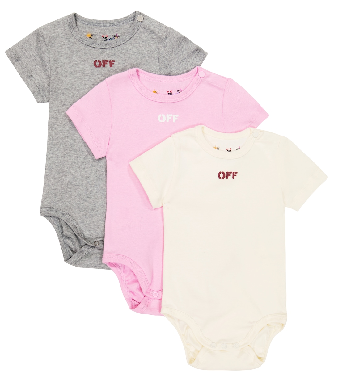 Baby - Set di 3 body in cotone | Off-White Kids