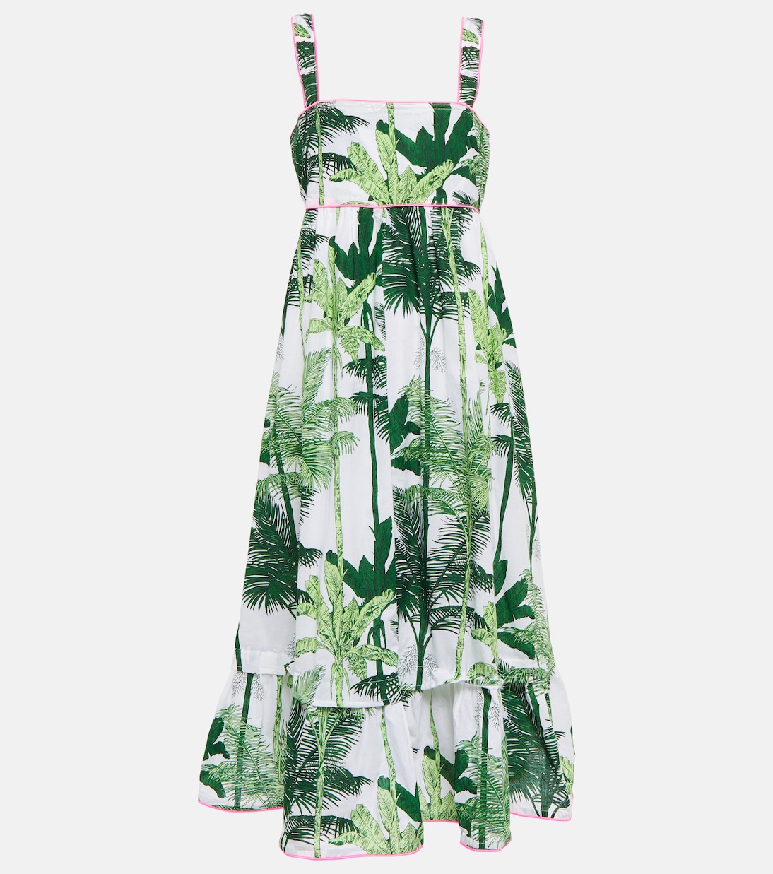 Printed cotton midi dress | Juliet Dunn