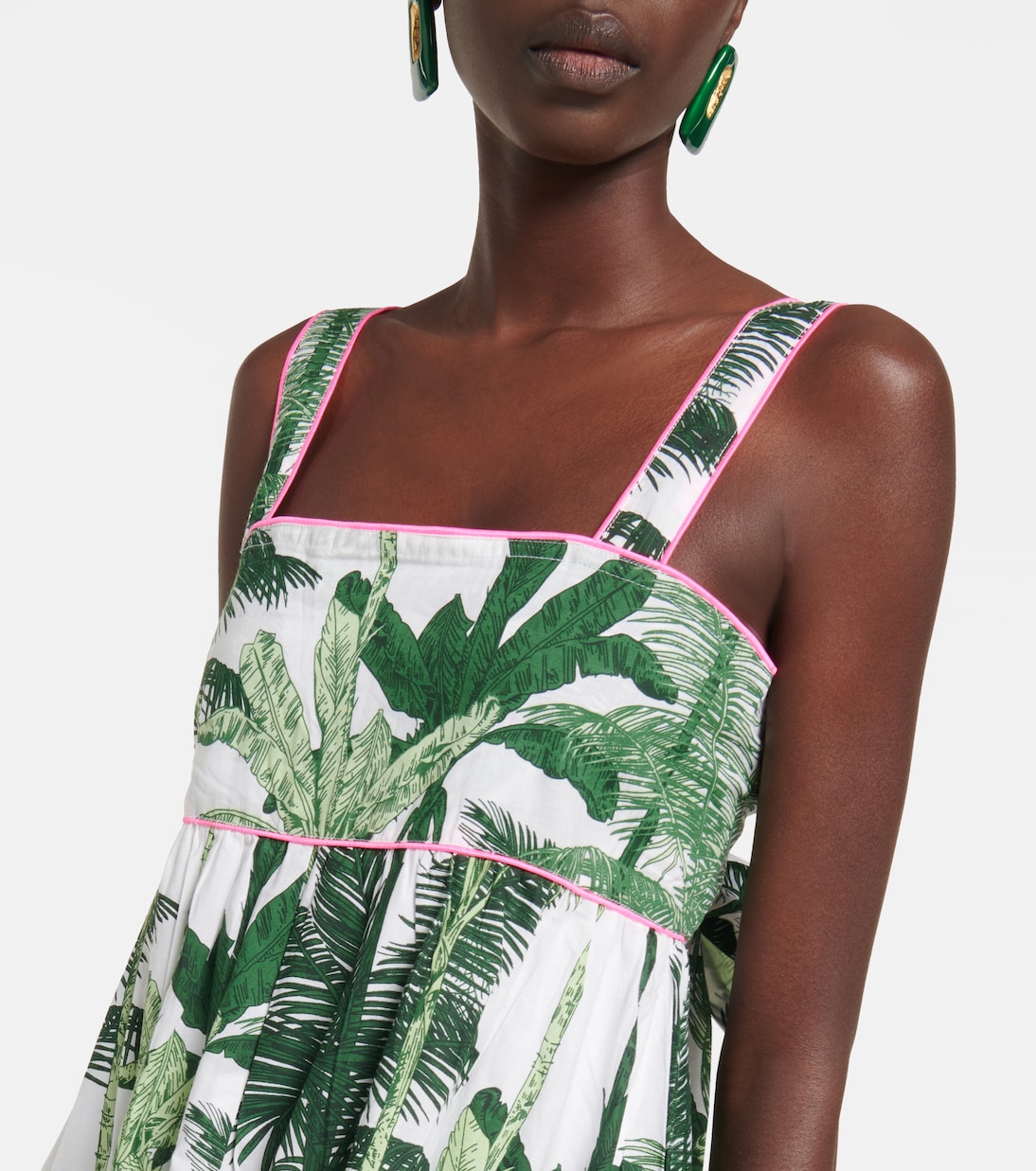 Printed cotton midi dress | Juliet Dunn