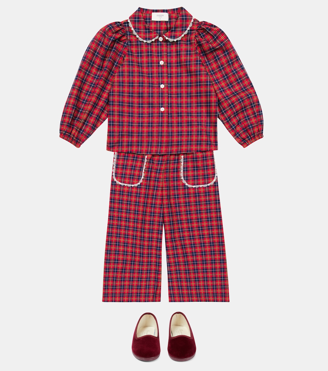 Checked cotton pajamas | Paade Mode