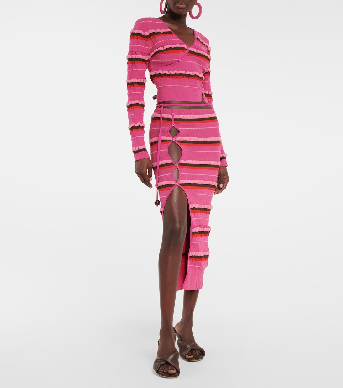 Falda midi La Jupe Maille Concha | Jacquemus
