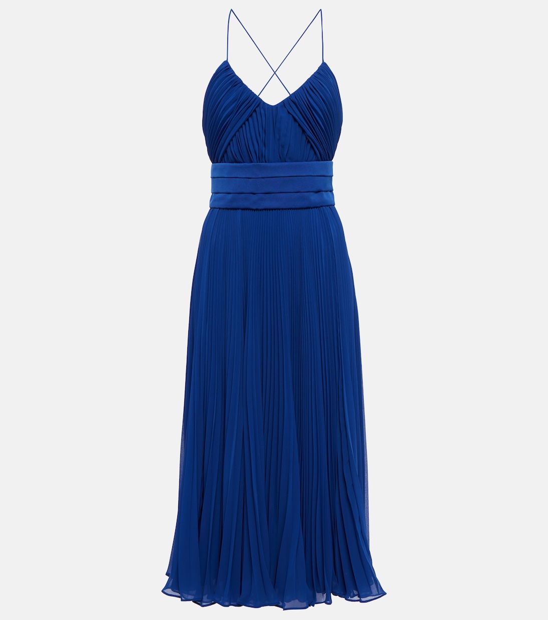 Clarino pleated georgette midi dress | Max Mara