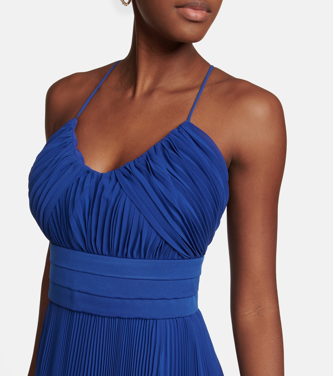 Clarino pleated georgette midi dress | Max Mara