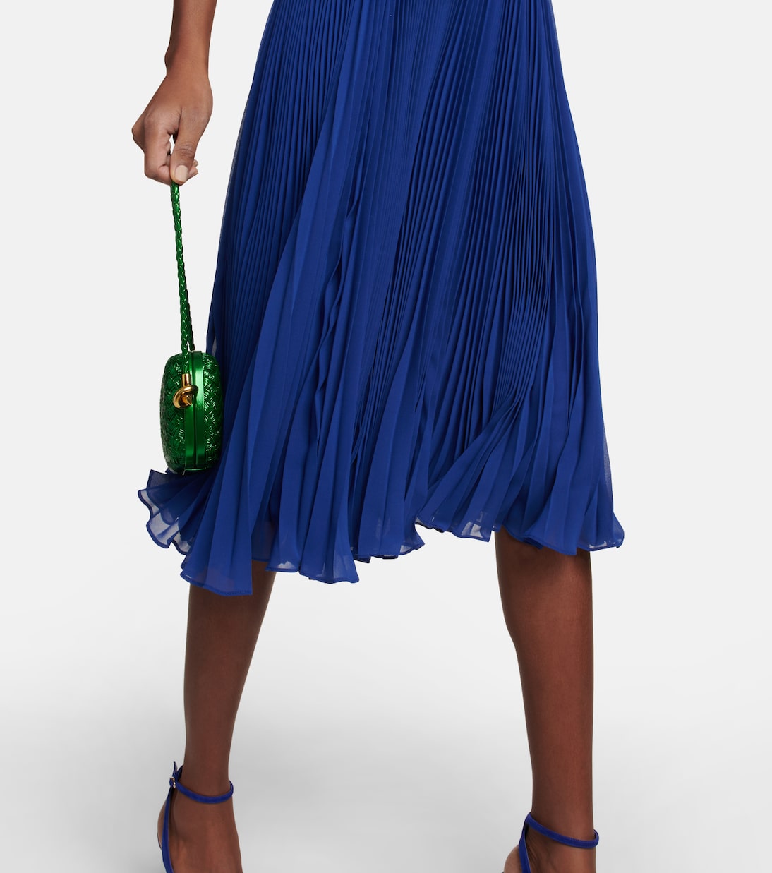 Clarino pleated georgette midi dress | Max Mara