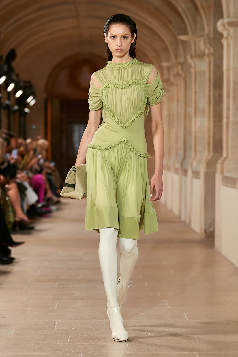 Fringe-trimmed crêpe and satin minidress | Victoria Beckham