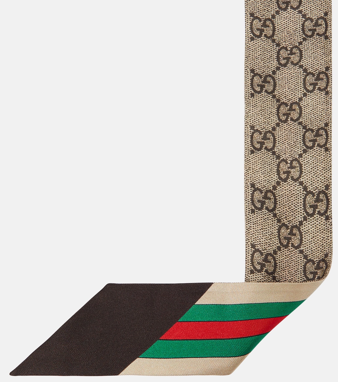 Sciarpa GG in seta con stampa | Gucci