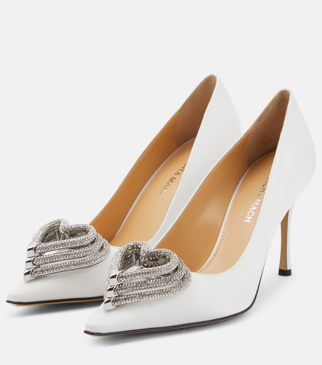 Pumps Triple Heart in raso | Mach & Mach