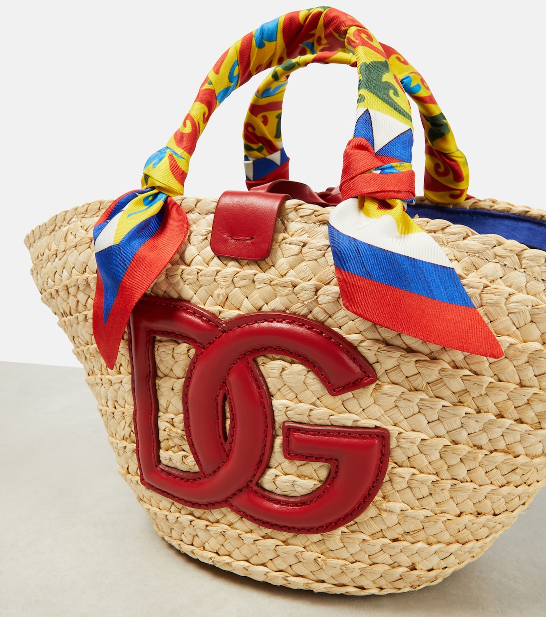 Bolso cesta Kendra Small Carretto de paja | Dolce&Gabbana