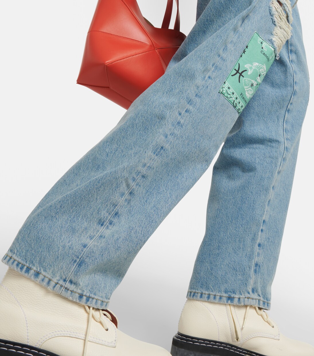 The Twelve Signs patchwork jeans | Alanui