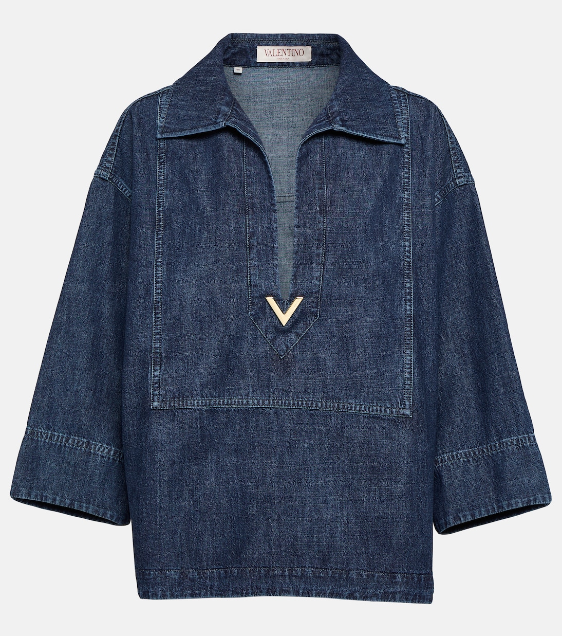Top in denim di chambray | Valentino