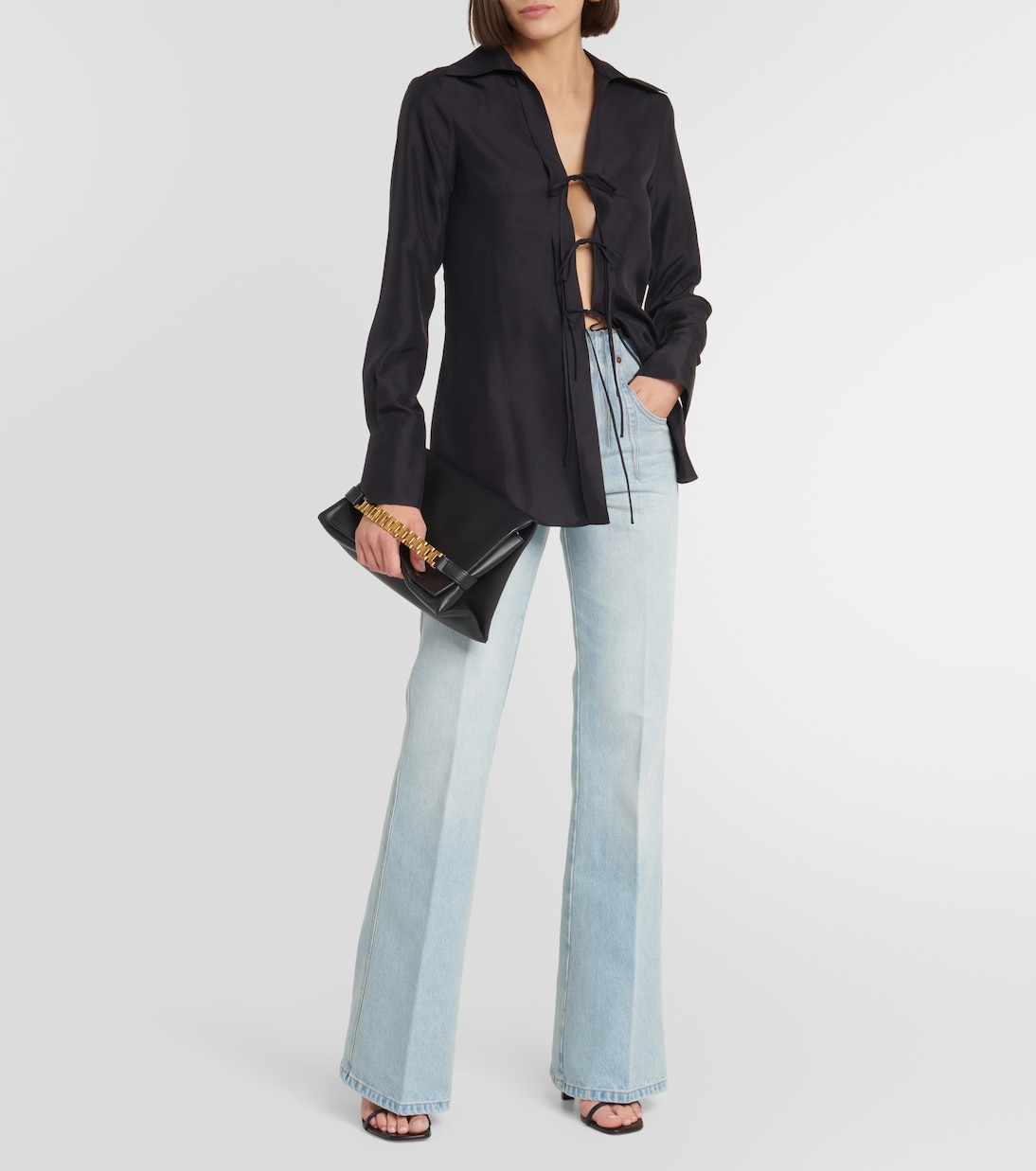 Jeans flared in cotone | Victoria Beckham
