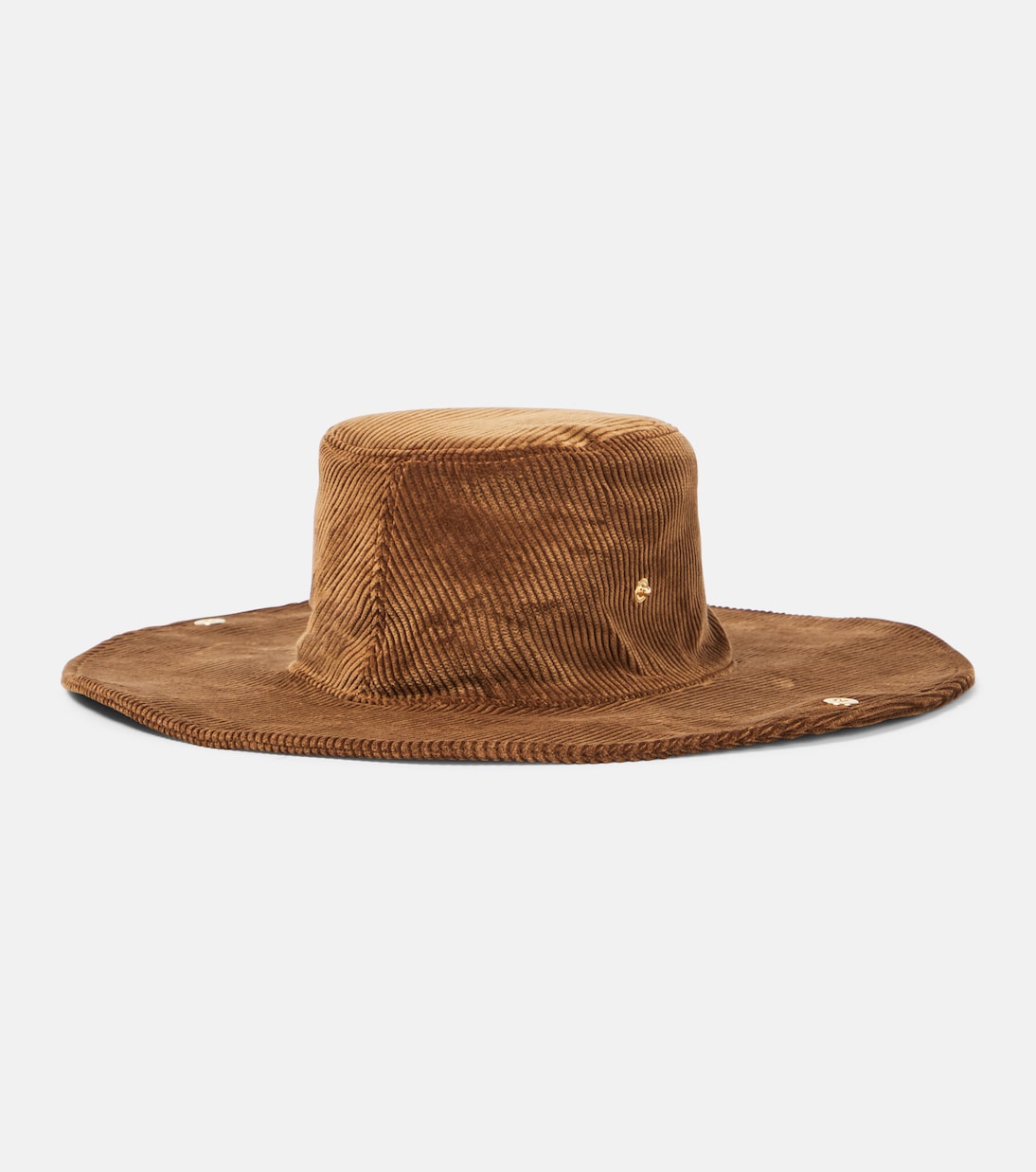 Cappello da cowboy in corduroy firmato MIU MIU, stile giovane e trendy