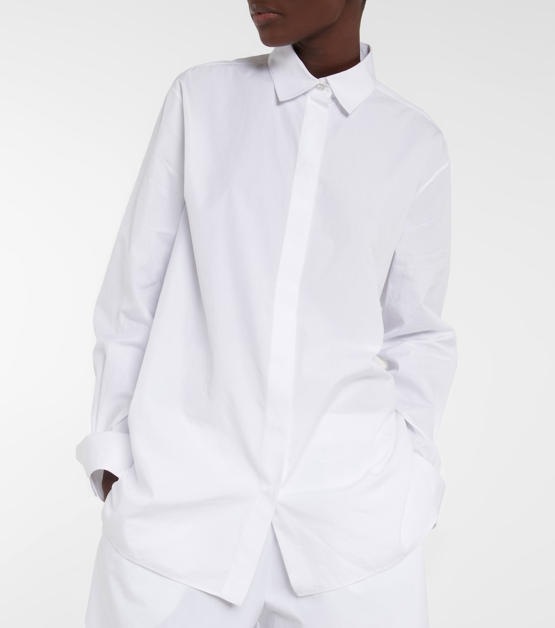 Camisa Derica de algodón y cachemir | The Row