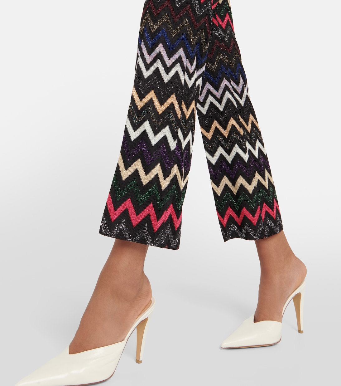 Pantaloni cropped a vita alta a zig-zag | Missoni