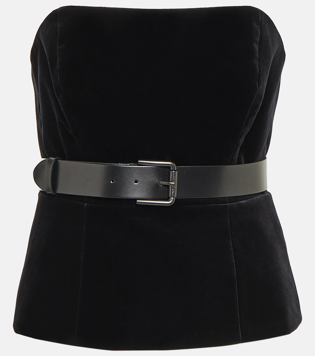 Bustier Giubba in velluto con cintura in pelle | Max Mara