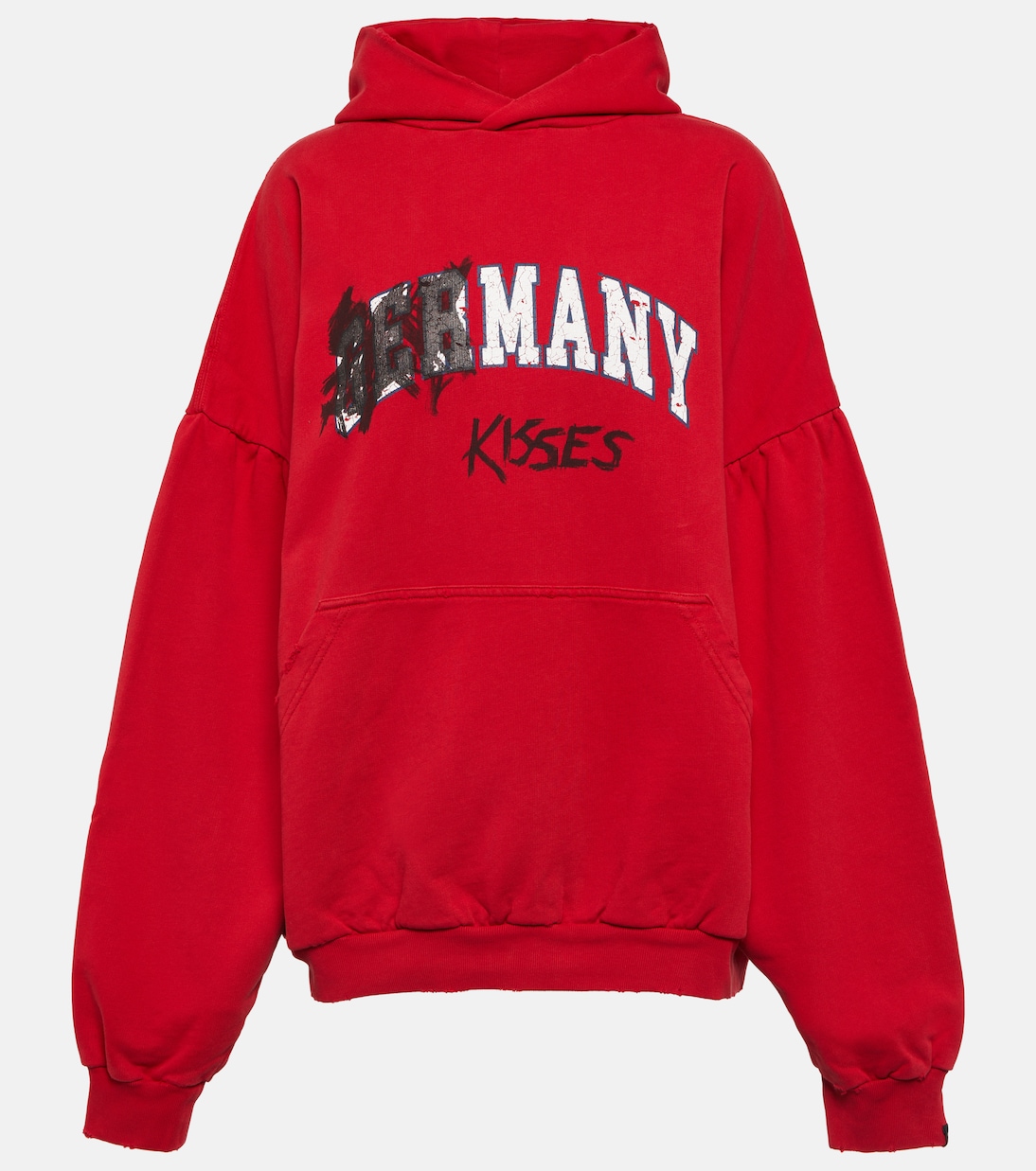 Sweat-shirt à capuche imprimé en coton | Balenciaga