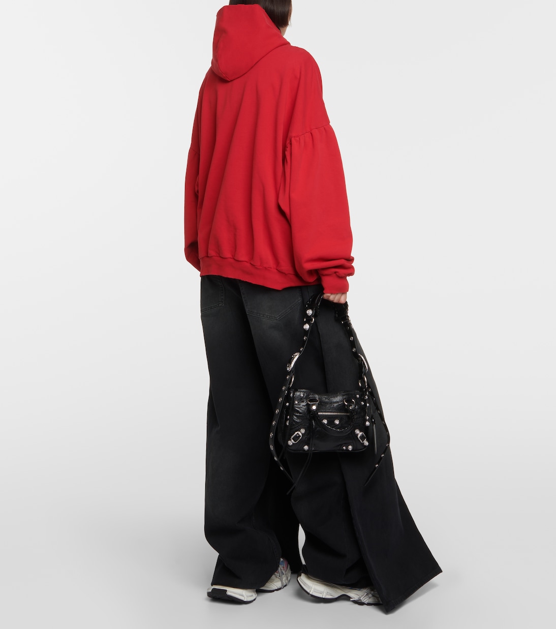 Sweat-shirt à capuche imprimé en coton | Balenciaga