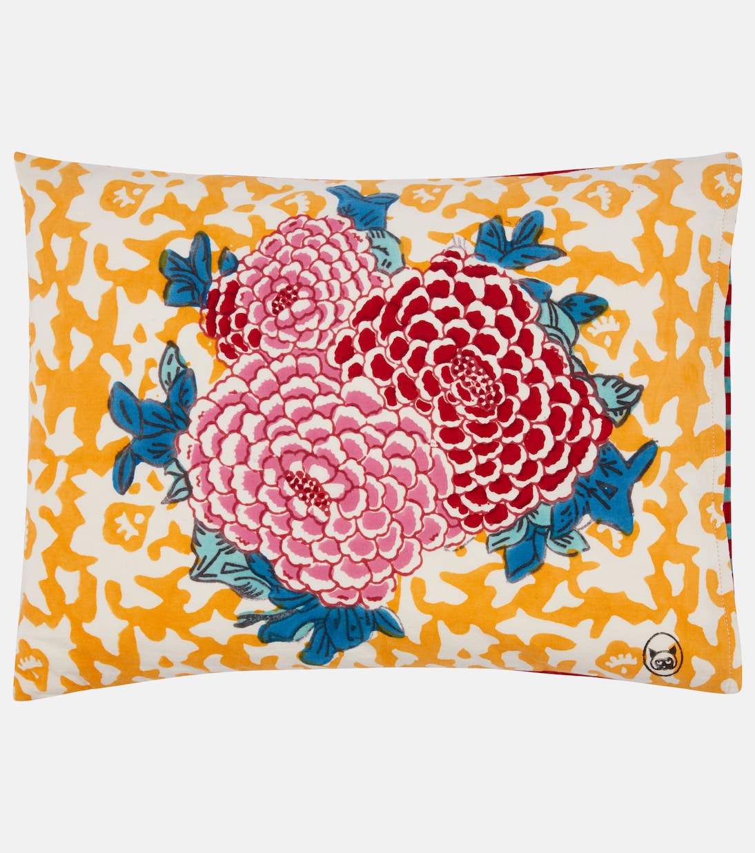 Arabesque Corolla rectangular cotton cushion | Lisa Corti