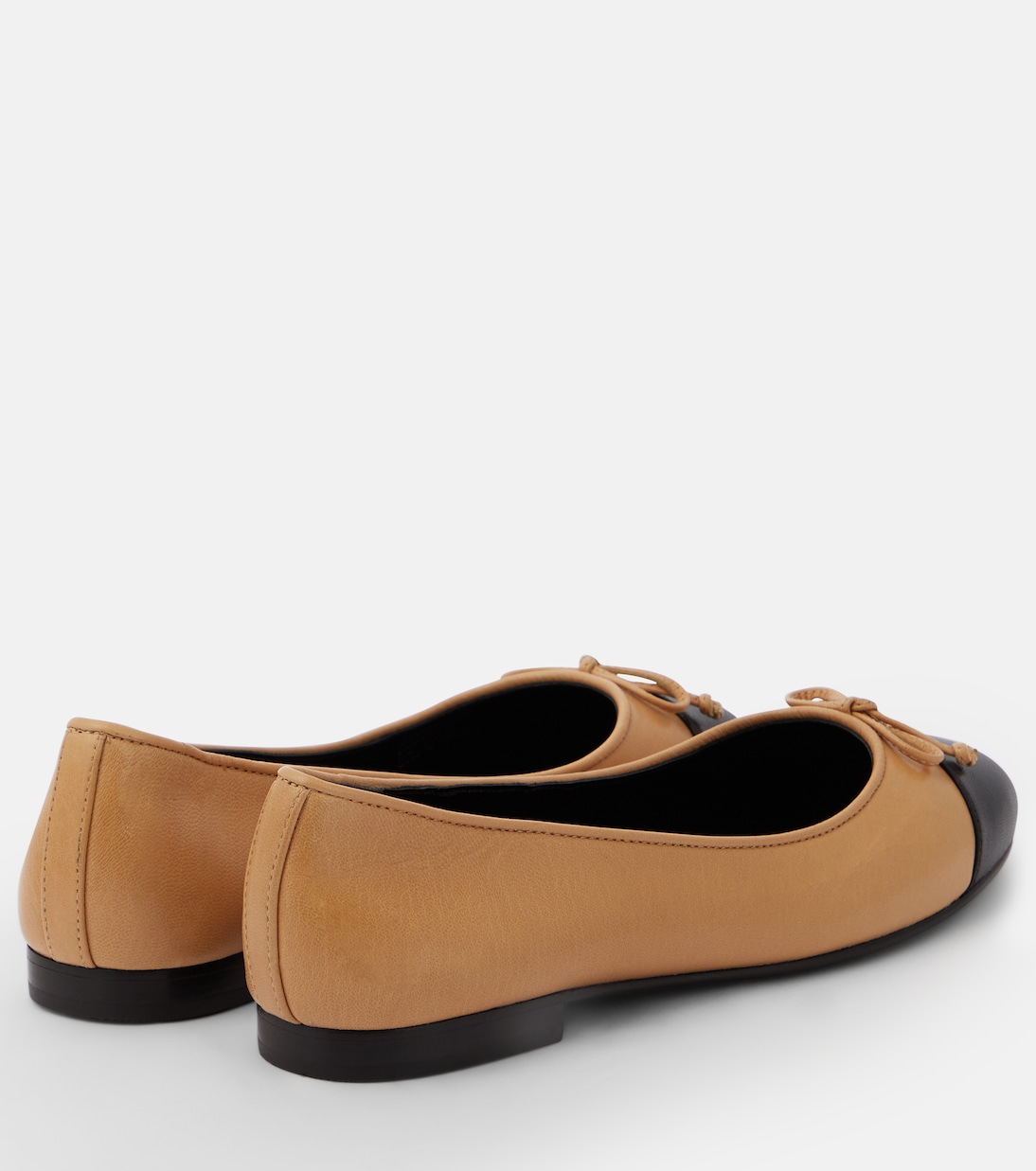 Bow-detail leather ballet flats | Tory Burch