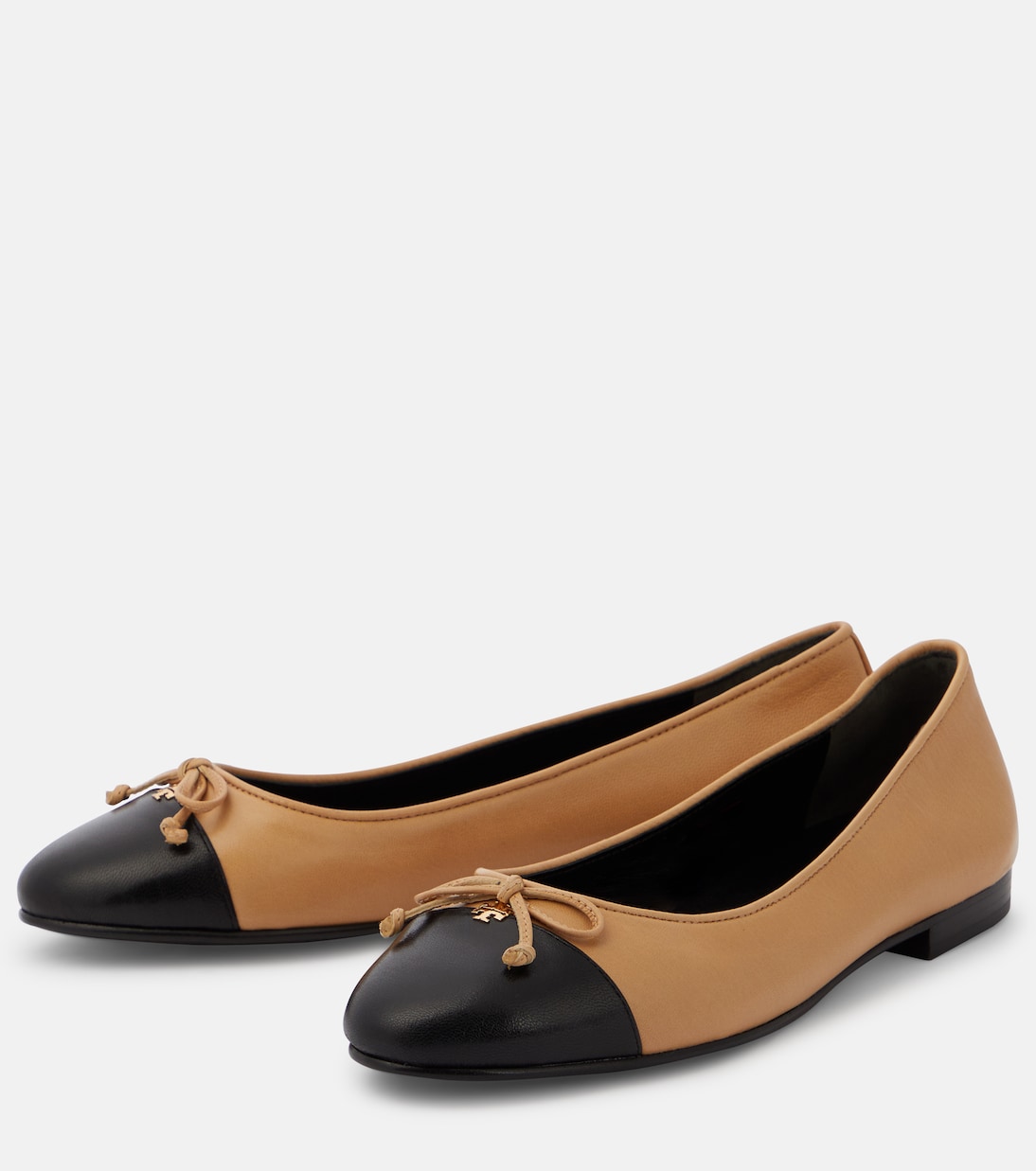 Bow-detail leather ballet flats | Tory Burch