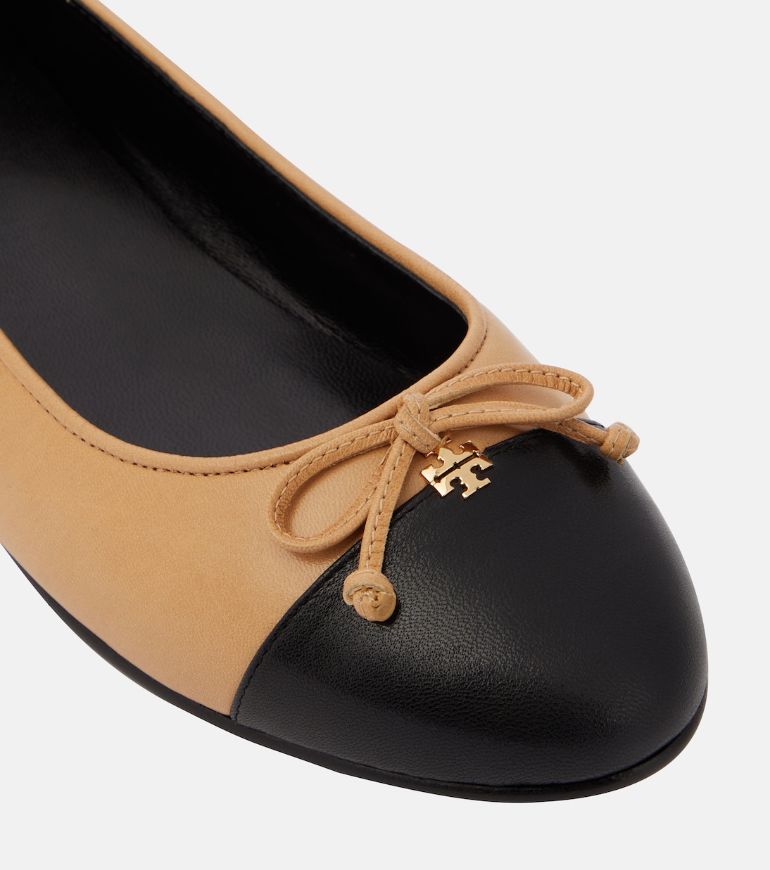Bow-detail leather ballet flats | Tory Burch