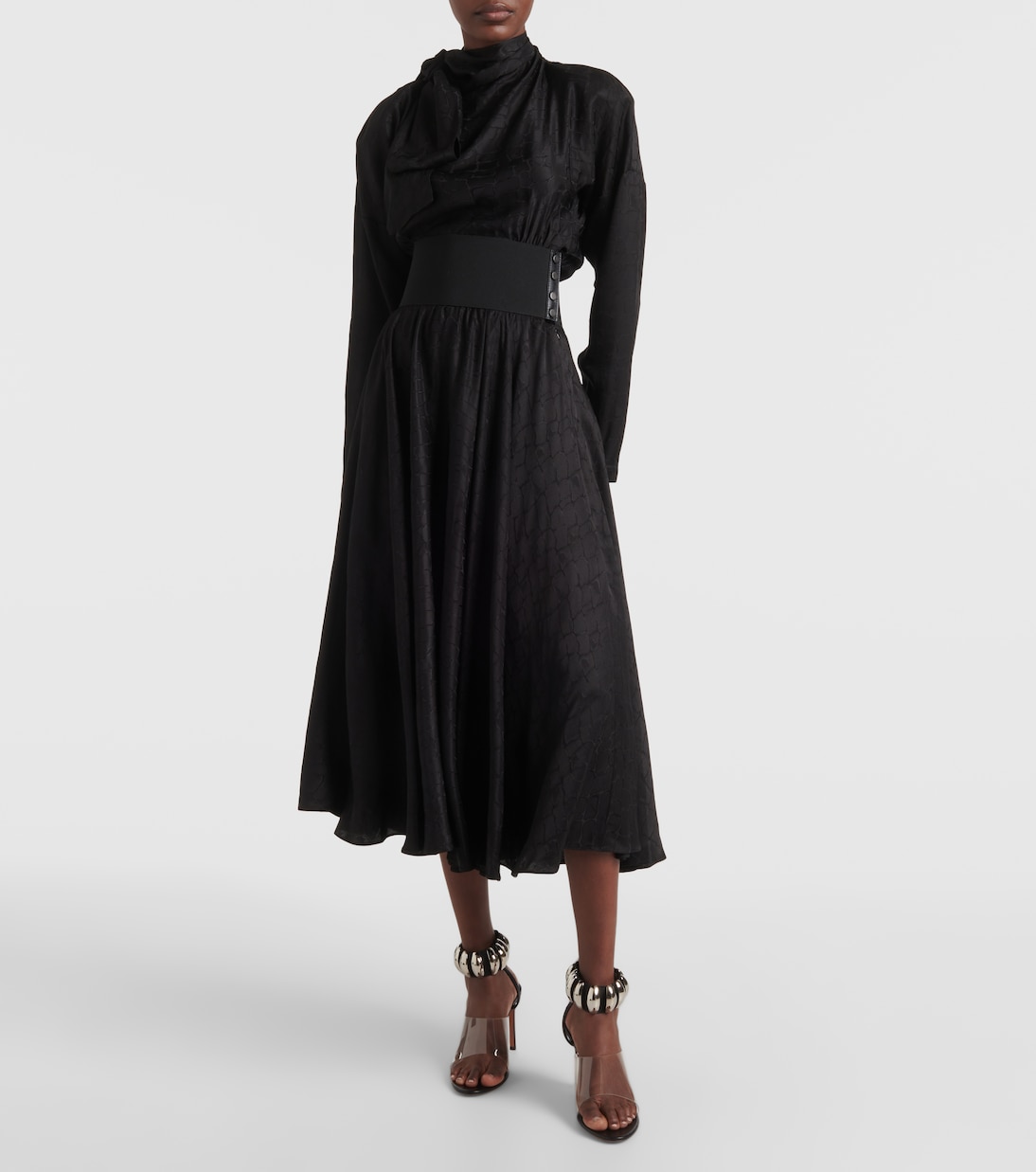 Vestido Mid-Length de Mezcla de Seda con Detalle de Nudo Alaïa para Jóvenes