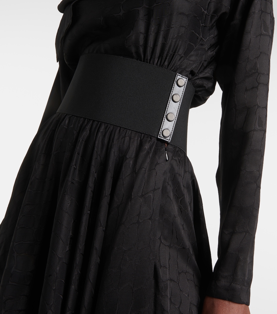 Vestido Mid-Length de Mezcla de Seda con Detalle de Nudo Alaïa para Jóvenes