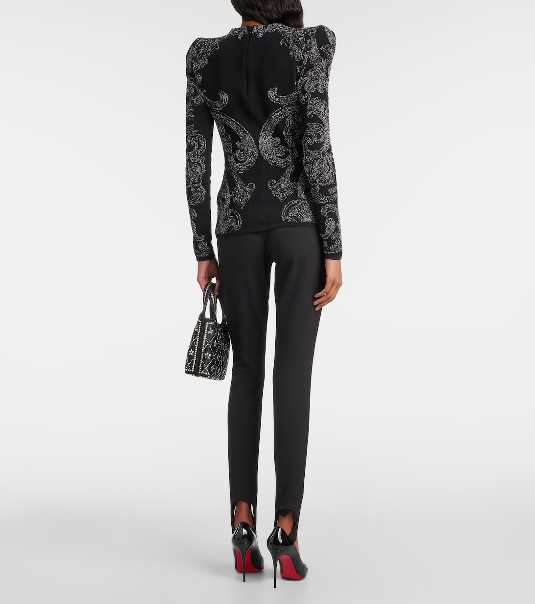 Top in jersey di misto cotone paisley | Balmain