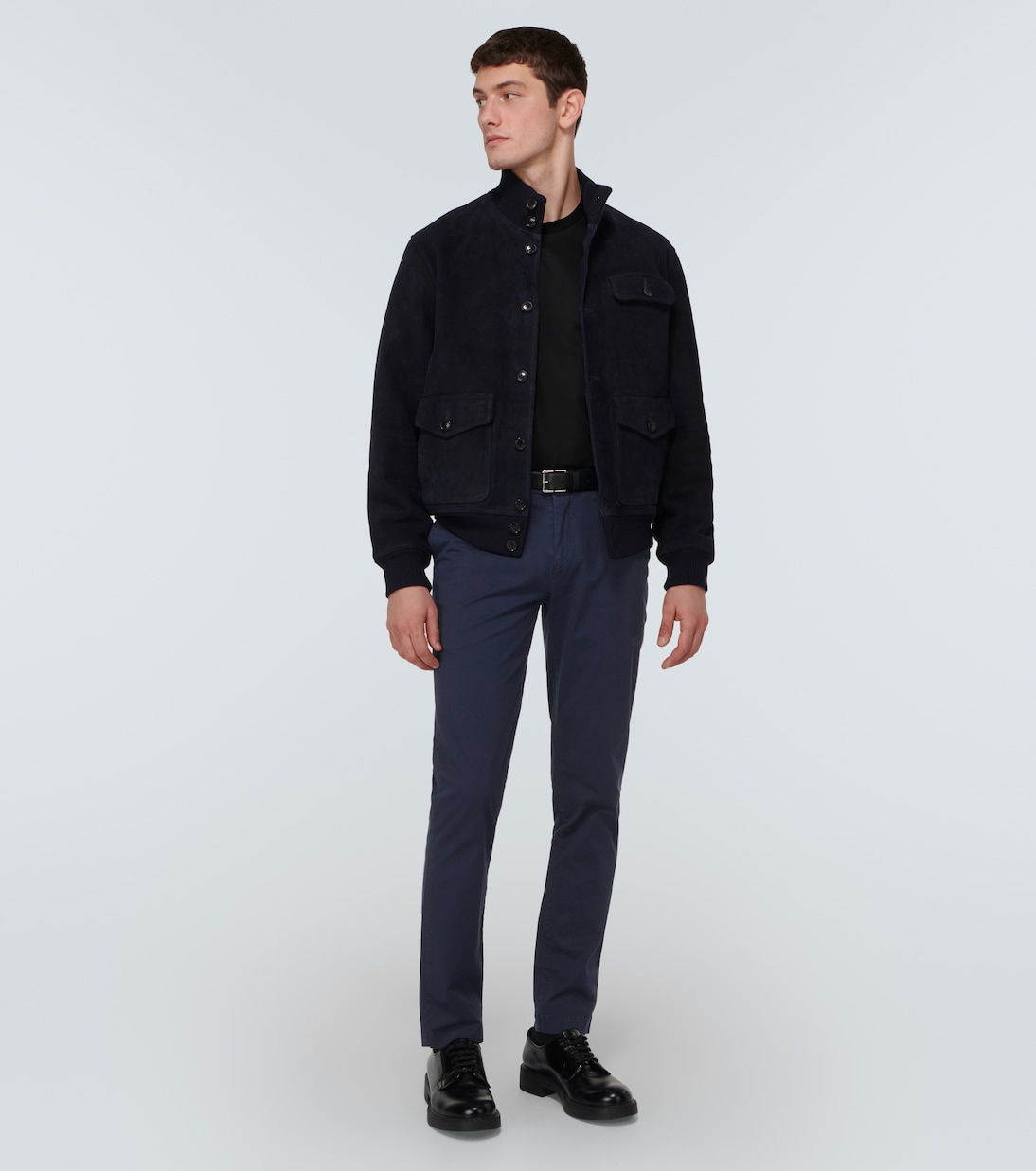 Pantalones chinos slim de sarga de algodón | Sunspel