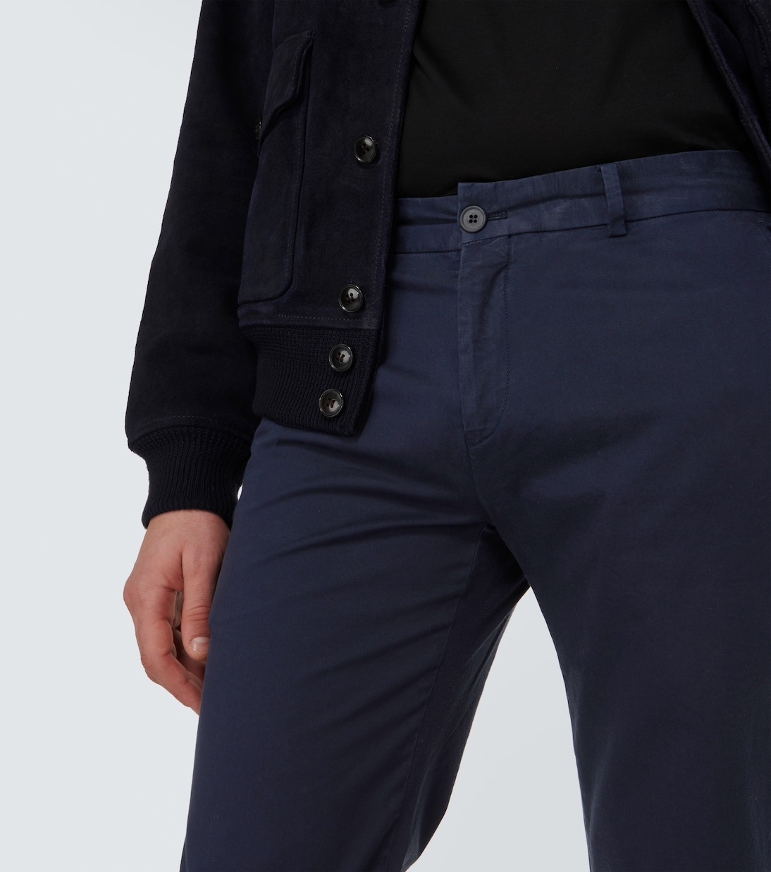 Pantalones chinos slim de sarga de algodón | Sunspel