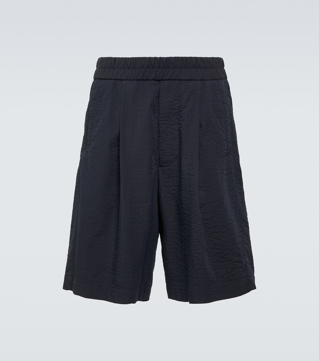 Bermudas de mezcla de algodón plisadas | Giorgio Armani