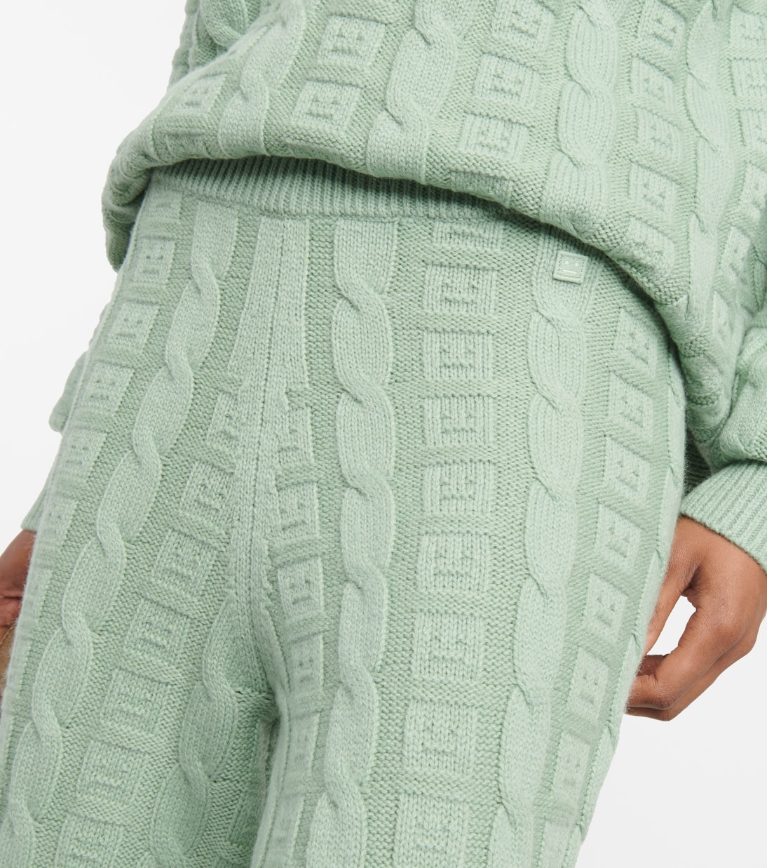 Kong cable-knit wool-blend straight pants | Acne Studios